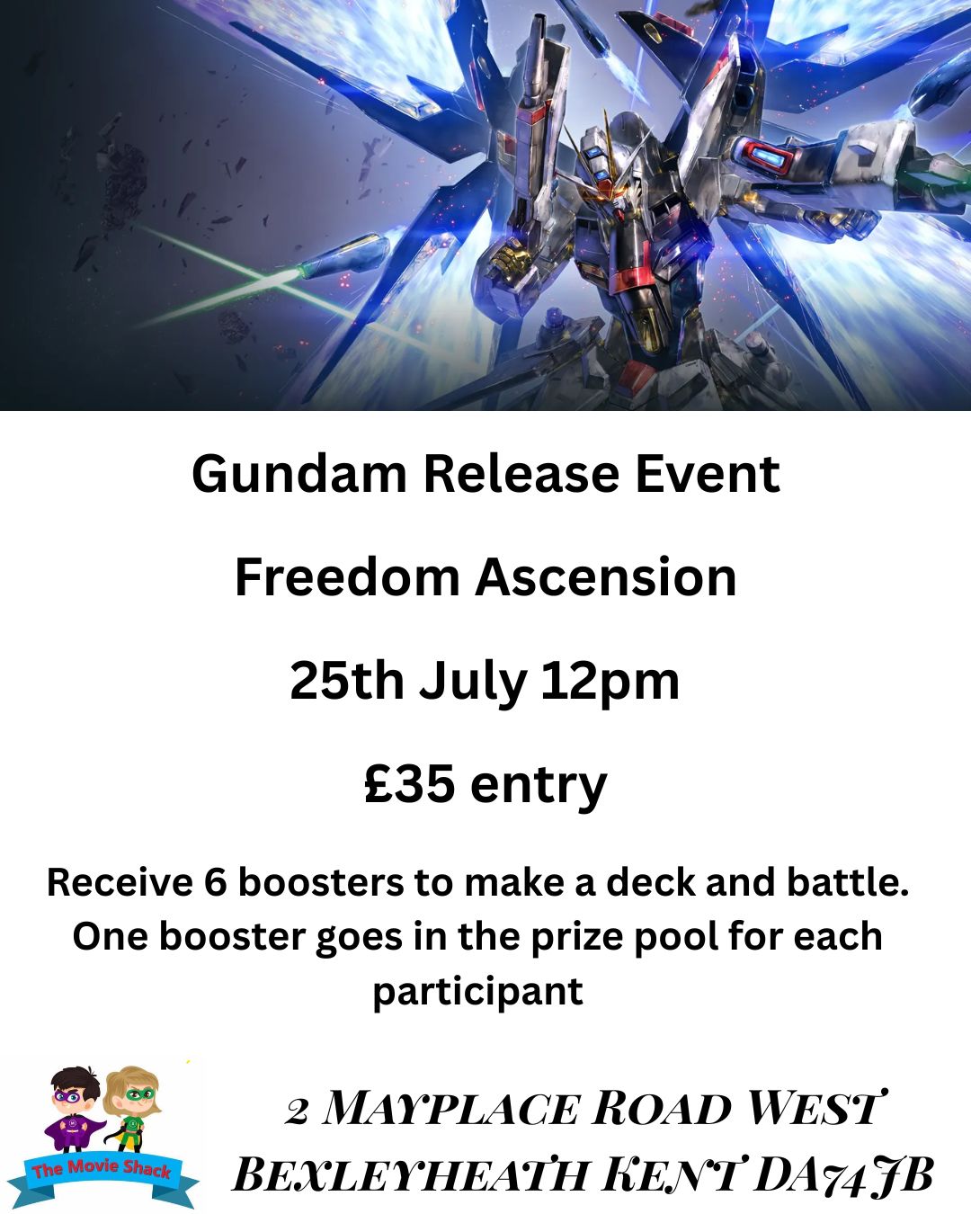 Gundam Freedom Ascension Release Event 25th July 12pm