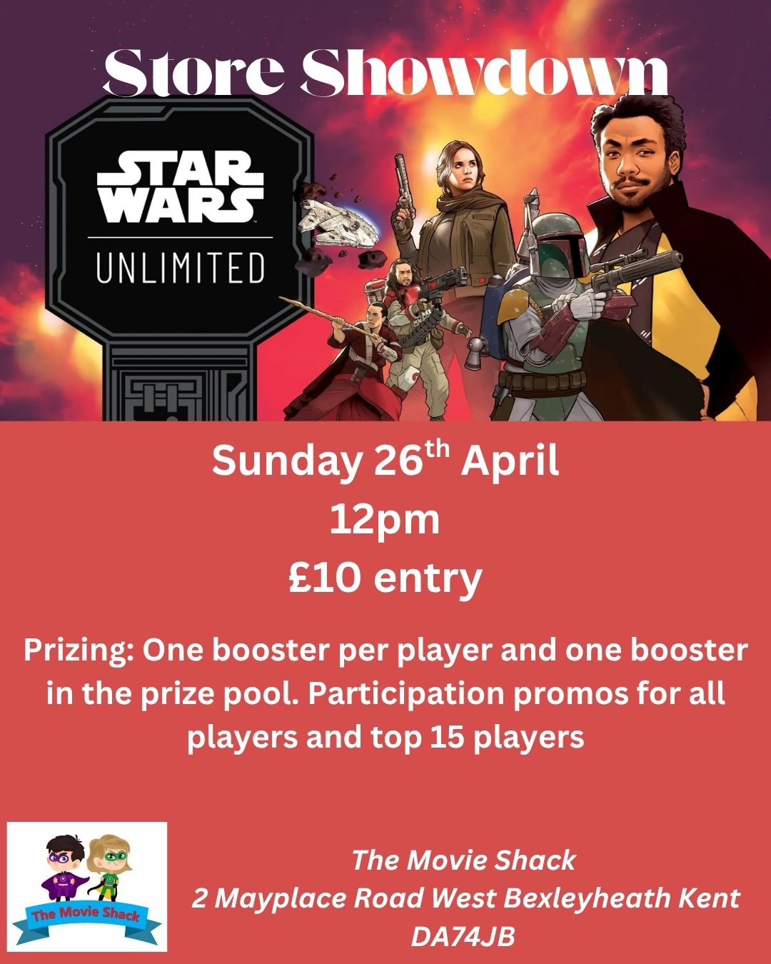 Star Wars Unlimited Store Showdown Sunday 26th April 12pm