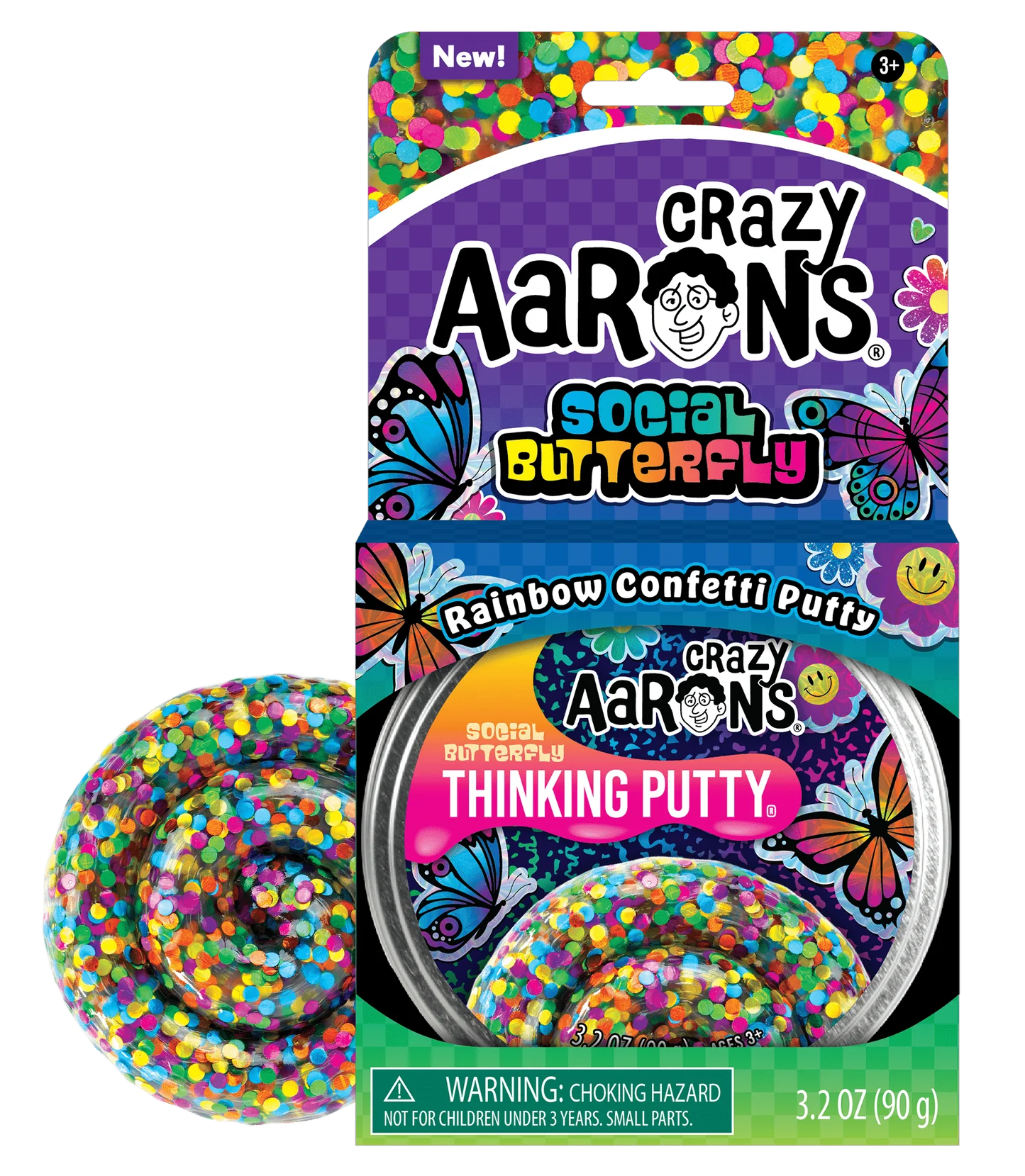 Crazy Aarons Rainbow Confetti Putty