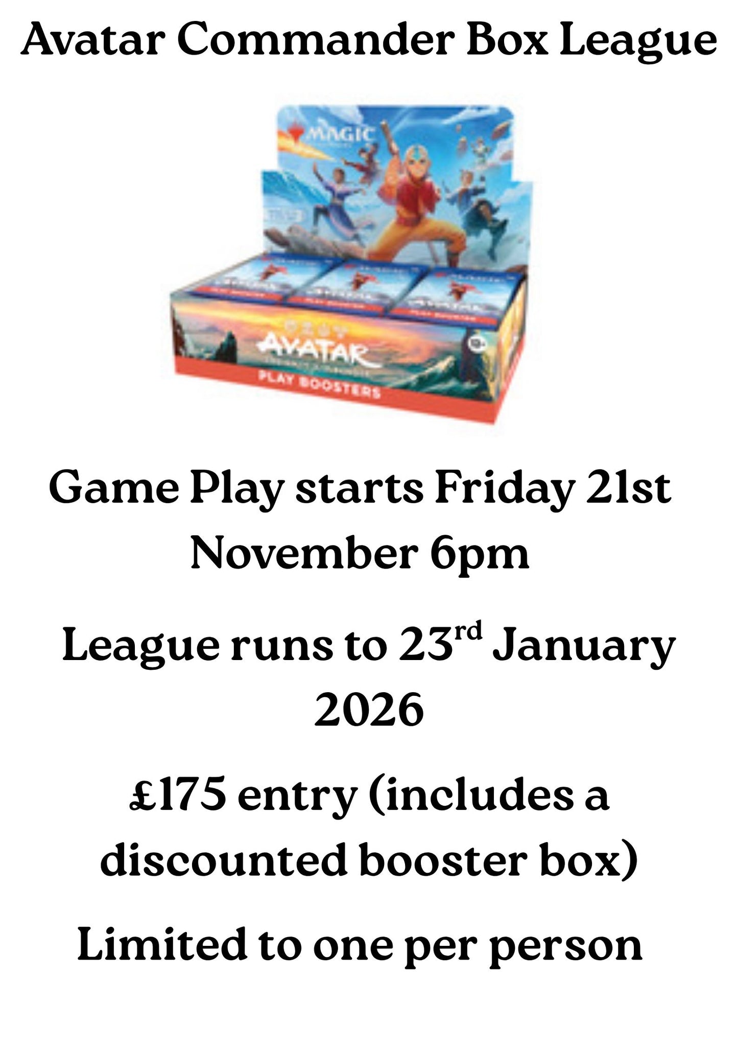 MTG Avatar The Last Air Bender Commander Box League