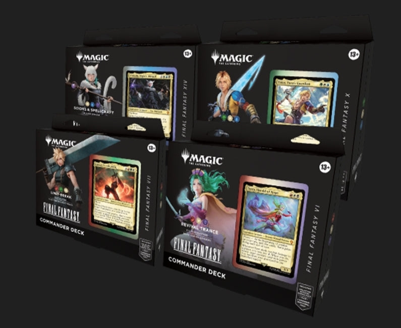 Magic: The Gathering: Final Fantasy Commander Deck contains all 4 pre-order 13/6/25