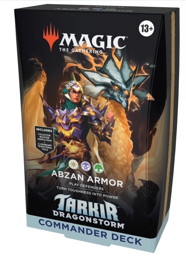 Tarkir Dragonstorm Commander Abzan armor Deck Magic The Gathering pre order 11th April 2025