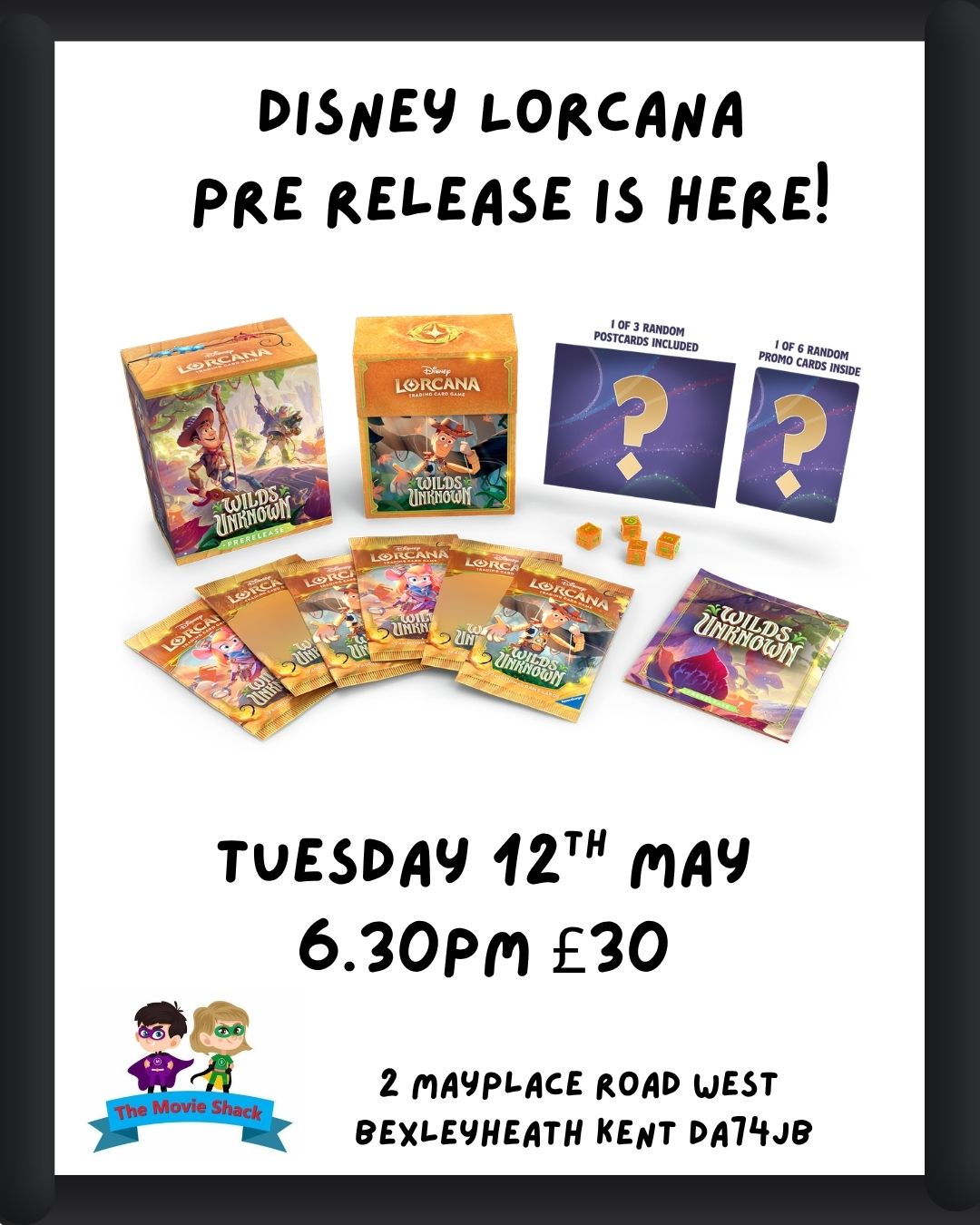 Disney Lorcana Wilds Unknown Pre Release Event Tuesday 12th May 6.30pm